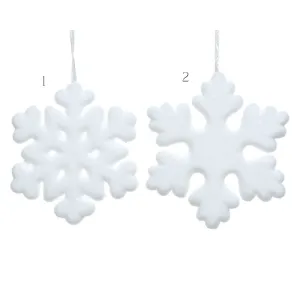 42cm White Foam Snowflake