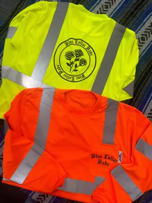 Blue Collar Babe LS High Visibility Saftey Yellow