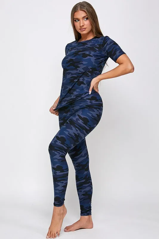 Camo Brushed Leggings Set