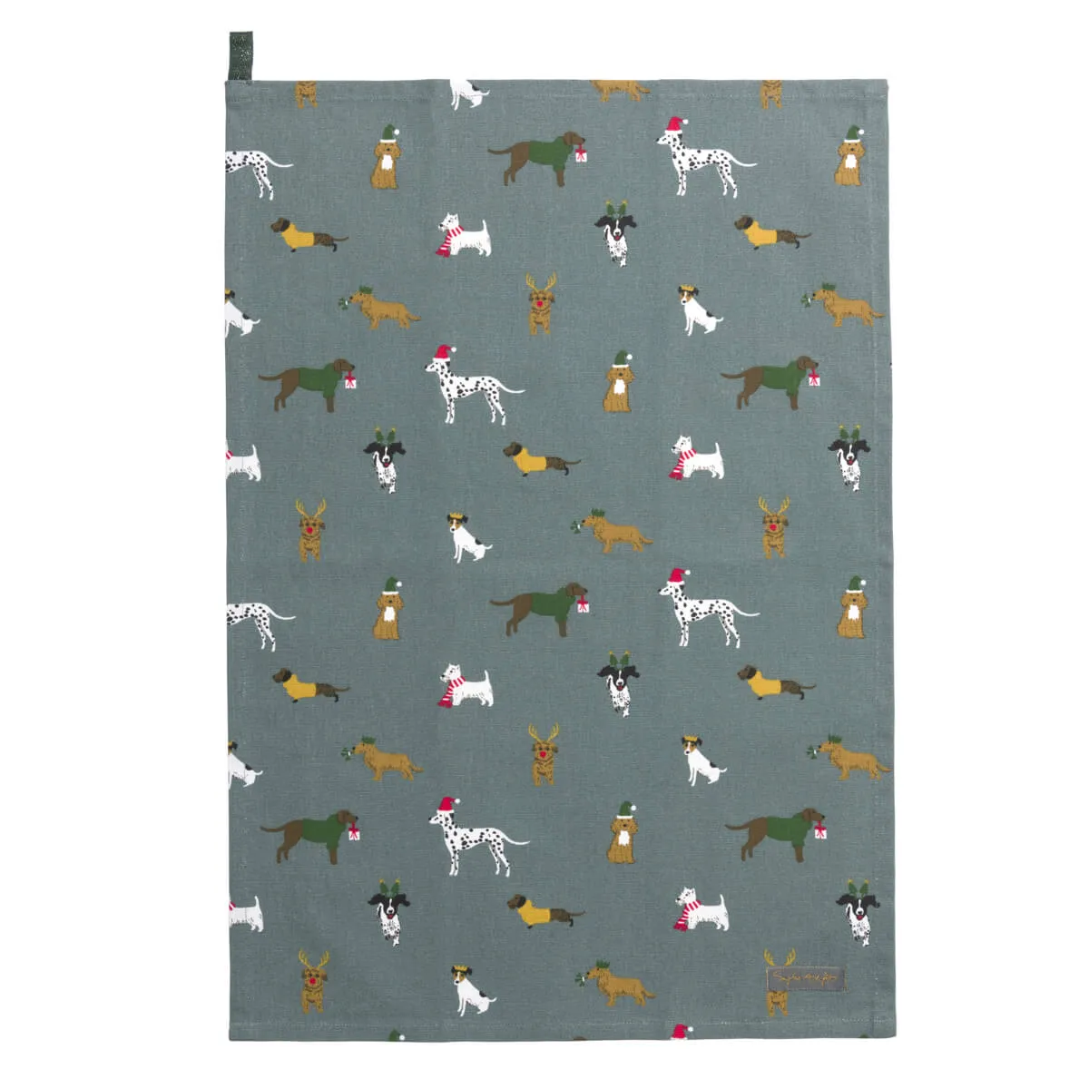 Christmas Dogs Tea Towel (Set of 2)