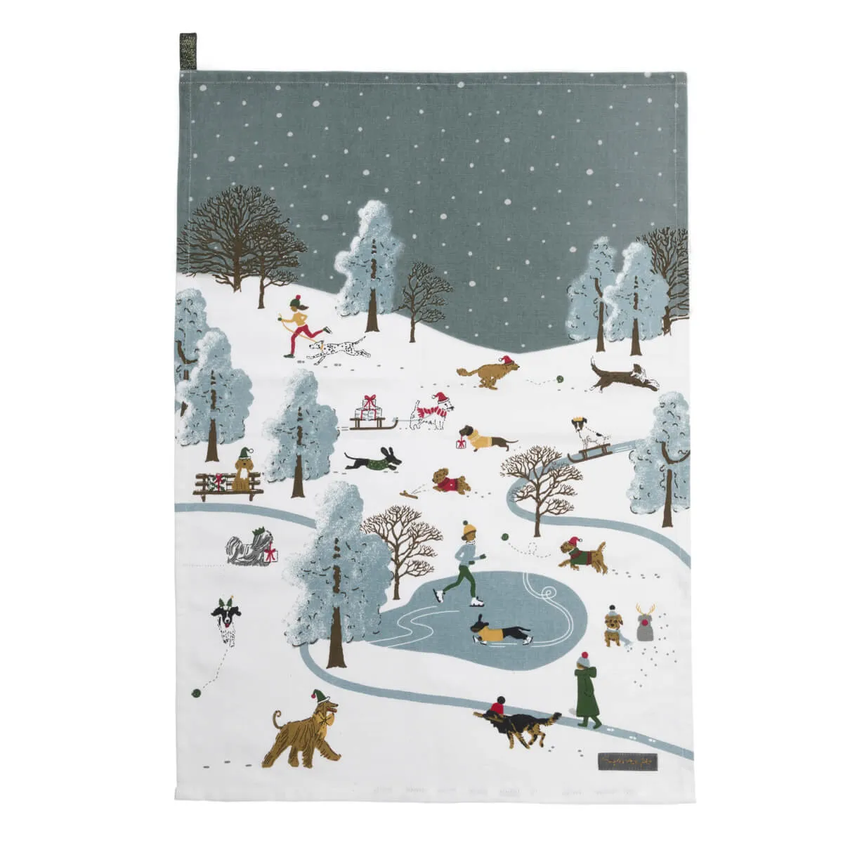 Christmas Dogs Tea Towel (Set of 2)