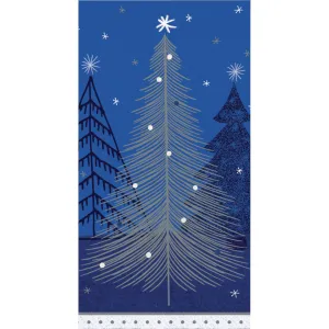 Christmas Silver Snowfall Guest Napkins | 16ct