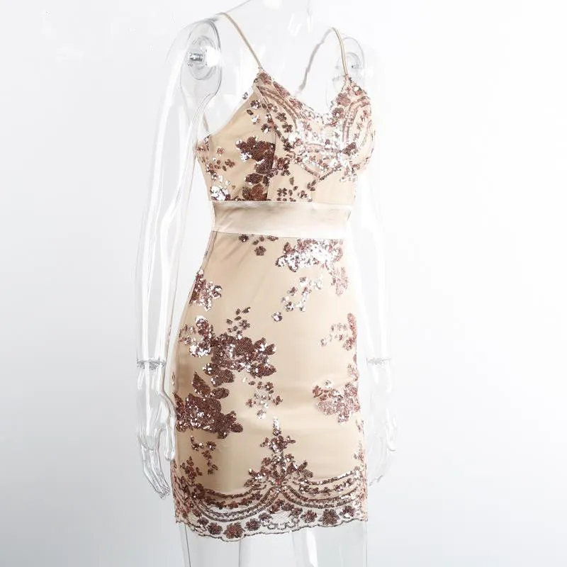 Cocktail Sequin Dress With Sequins