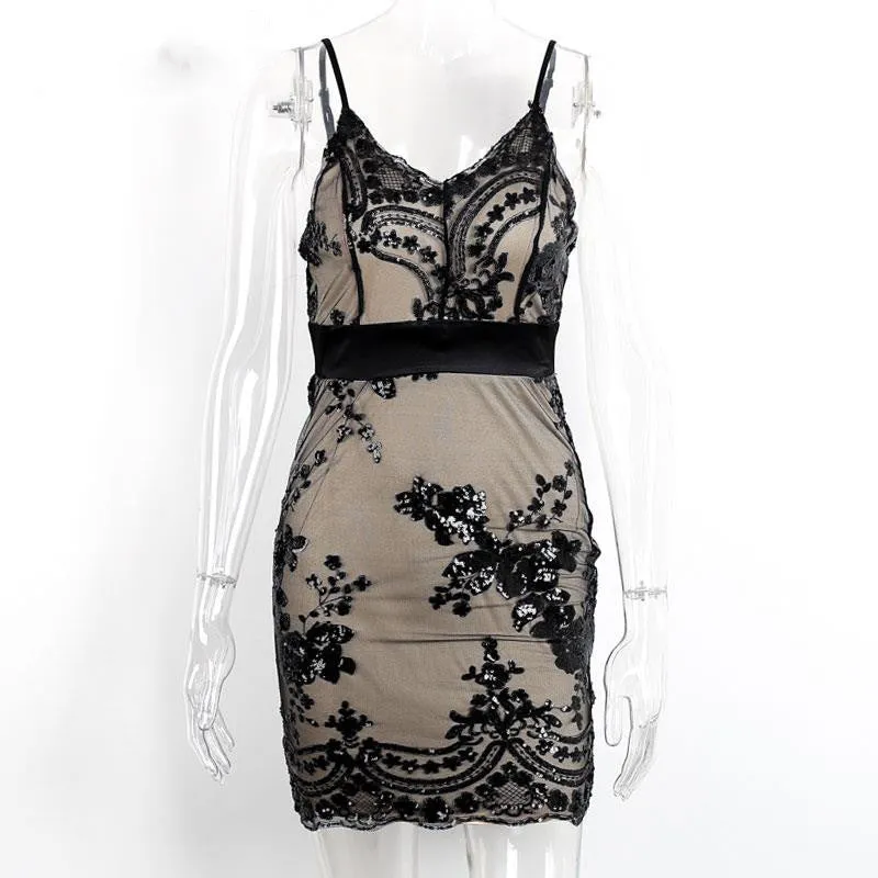 Cocktail Sequin Dress With Sequins