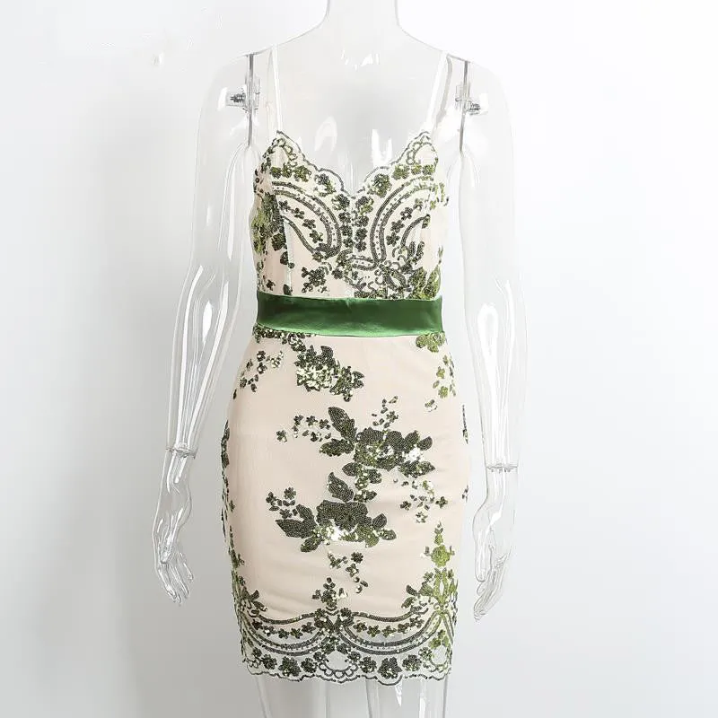 Cocktail Sequin Dress With Sequins