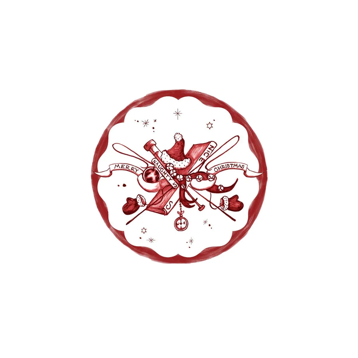 Country Estate Winter Frolic Coaster Set/4