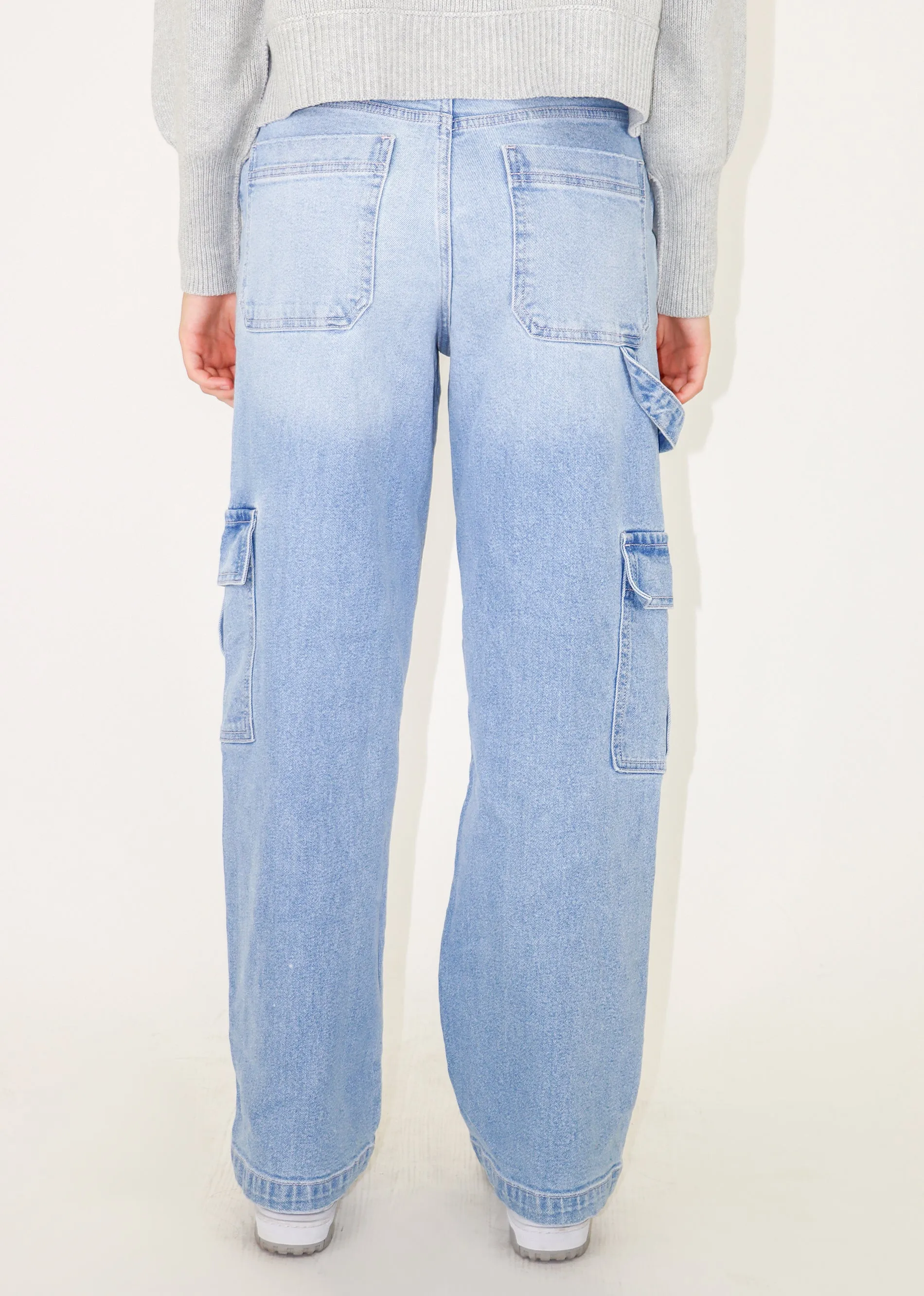 Energy Low Rise Cargo Jeans ★ Light Wash