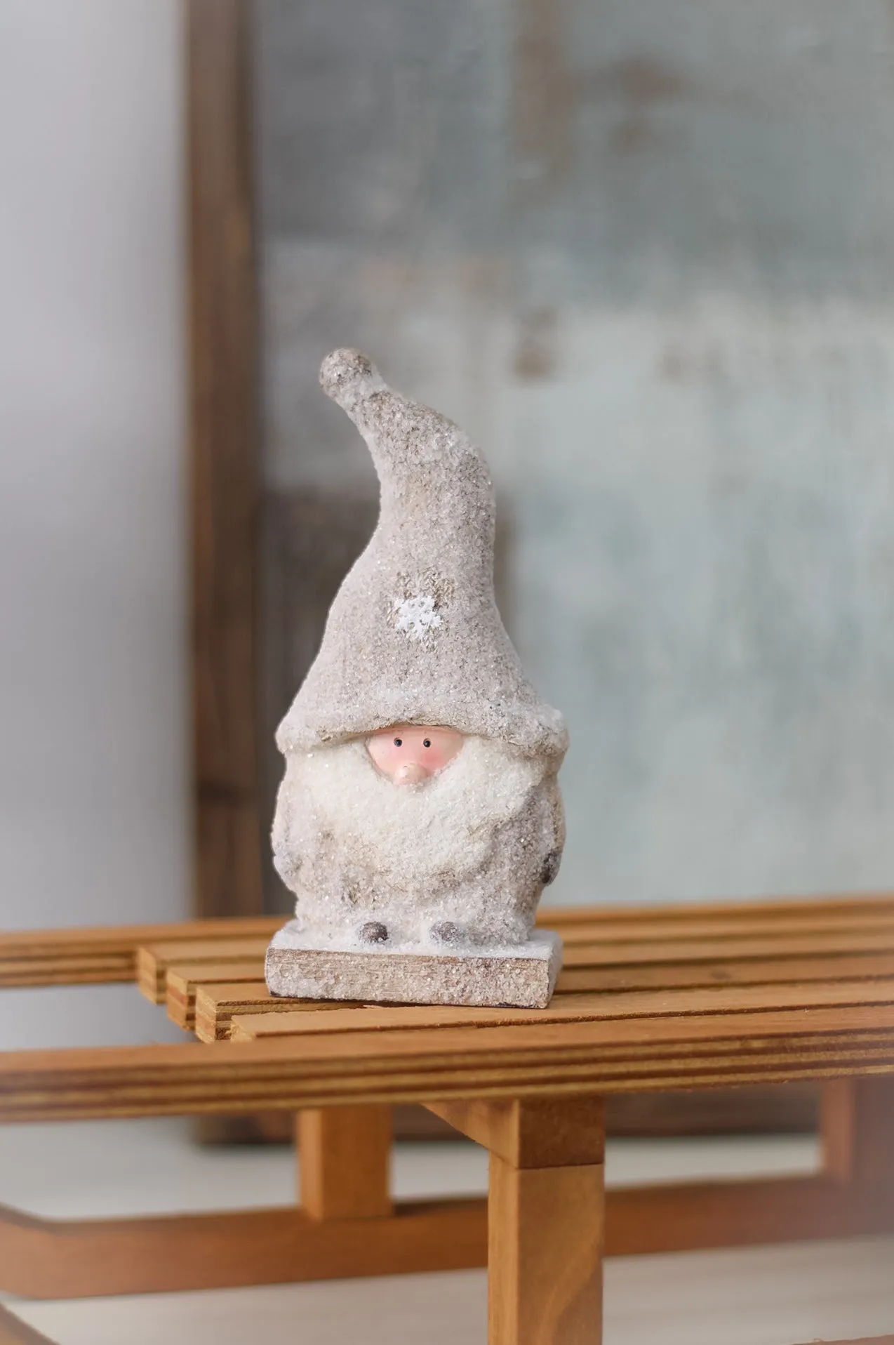Frosted Santa Decoration