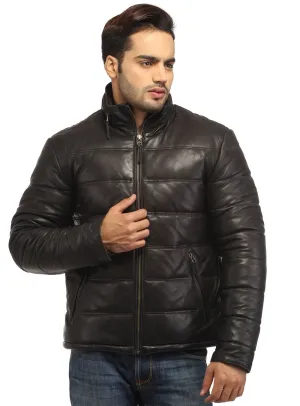 Hayward L- Best Seller Puffer Men's Real Soft Lamb Leather Puffer Jacket