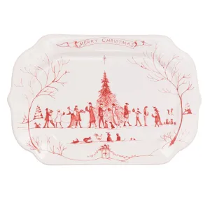 Juliska Country Estate Winter Frolic Ruby Gift Tray "Merry Christmas"