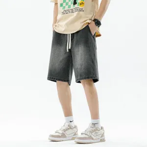 Men's Light Color Retro Straight Denim Shorts
