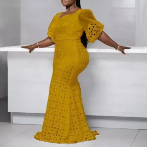 Naomi – High Waist Trumpet Bodycon Maxi Dress