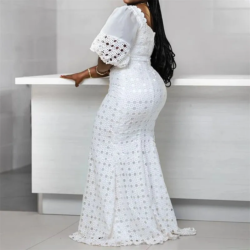 Naomi – High Waist Trumpet Bodycon Maxi Dress
