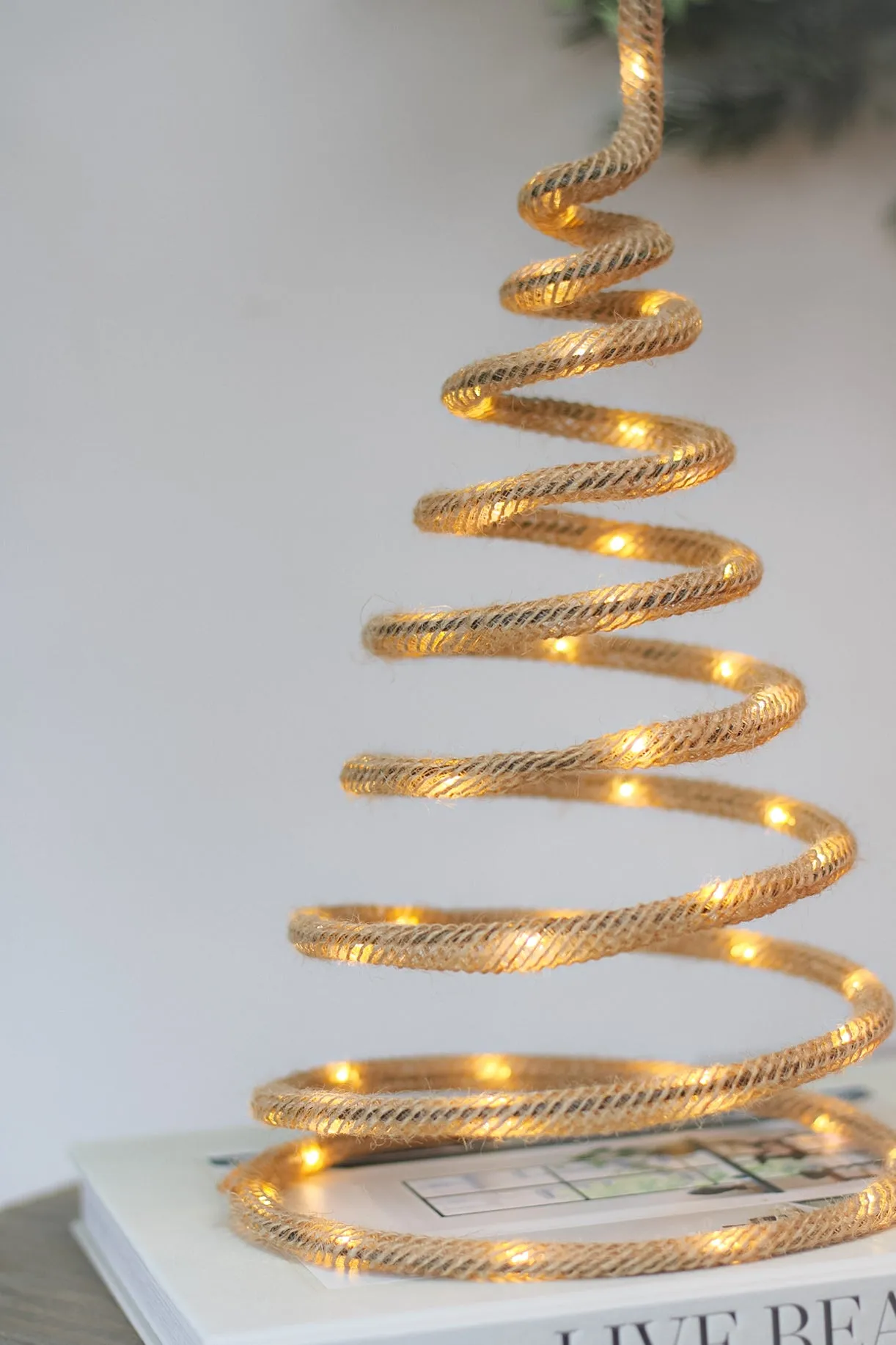 Neutral Rope Tree with Star and Lights