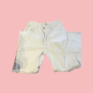 Princess Polly white straight leg mom jeans size 6