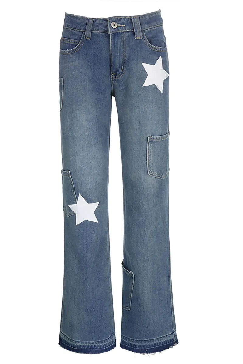PT3092 Stars Denim Jeans Pant