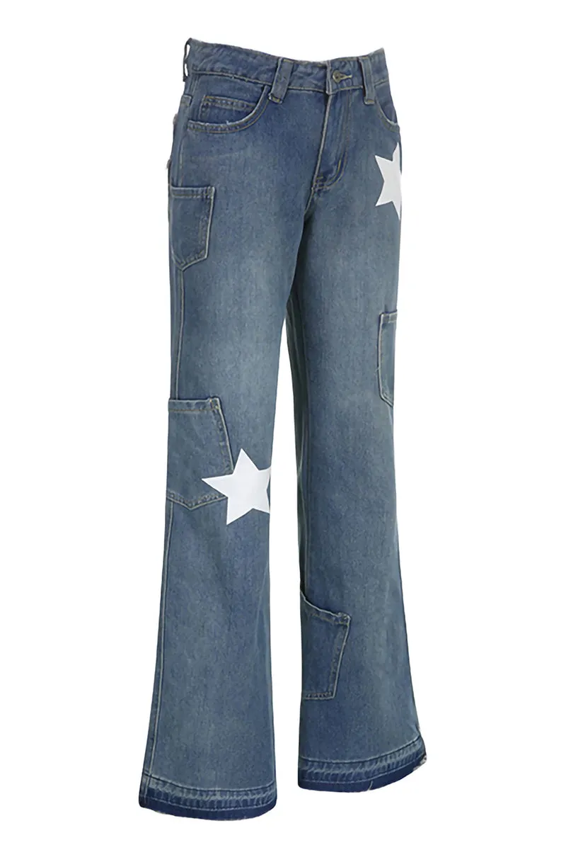 PT3092 Stars Denim Jeans Pant
