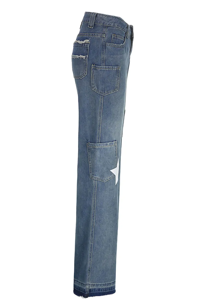PT3092 Stars Denim Jeans Pant