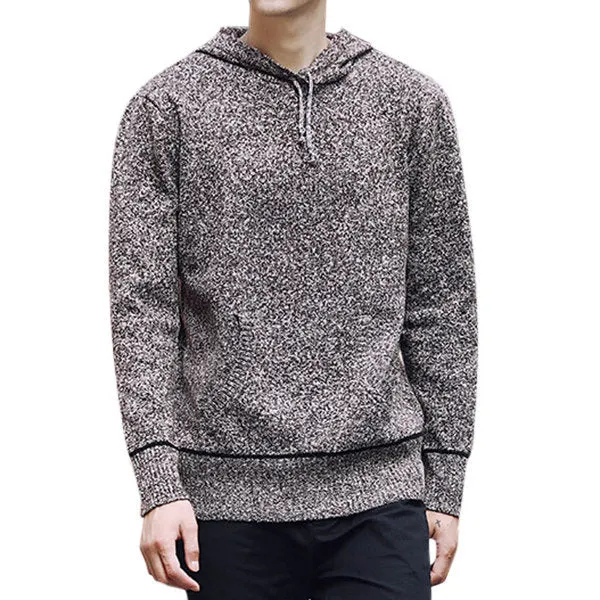 Solid Color Casual Hooded Sweater