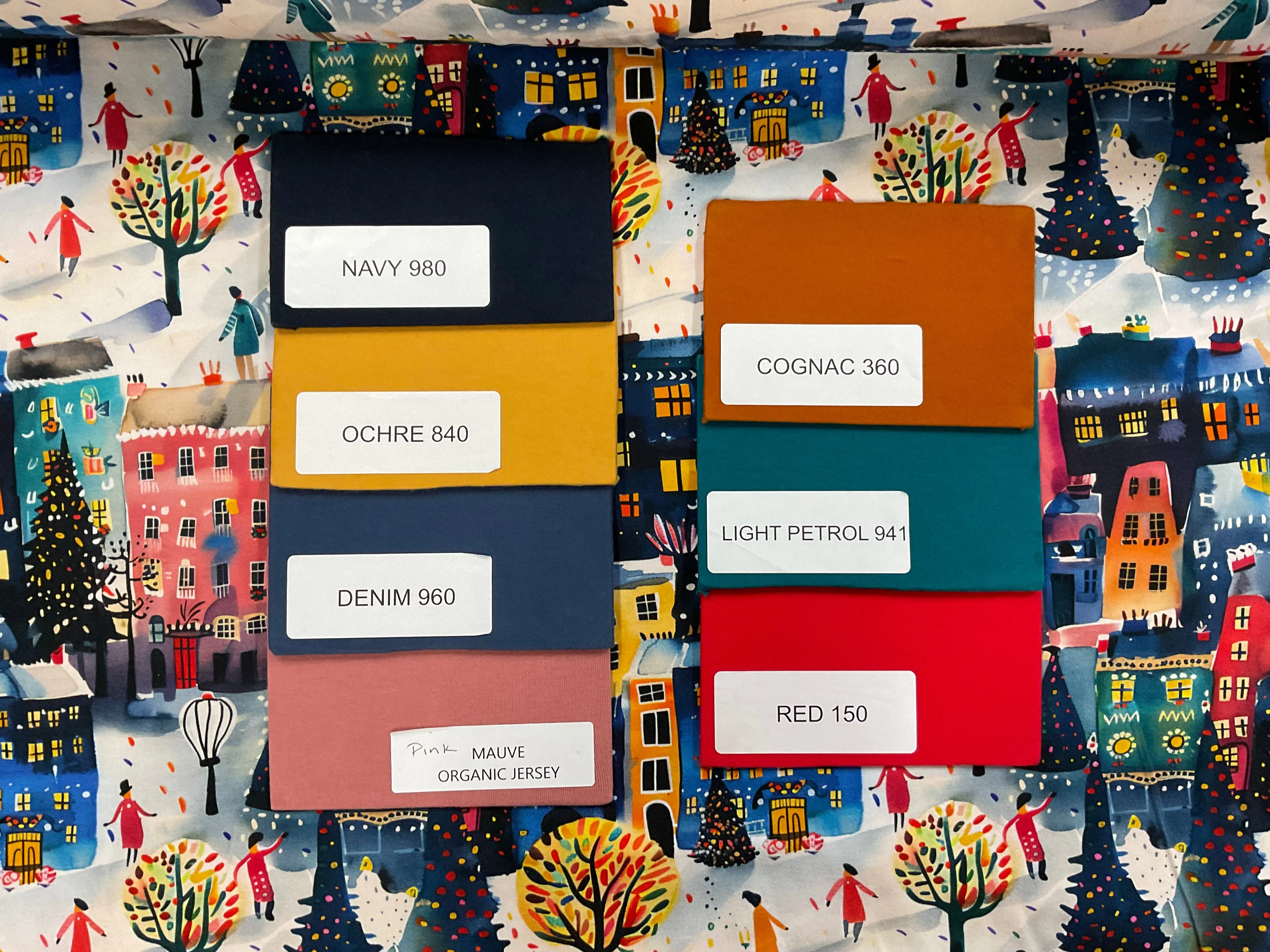The Village at Christmas Cotton Jersey