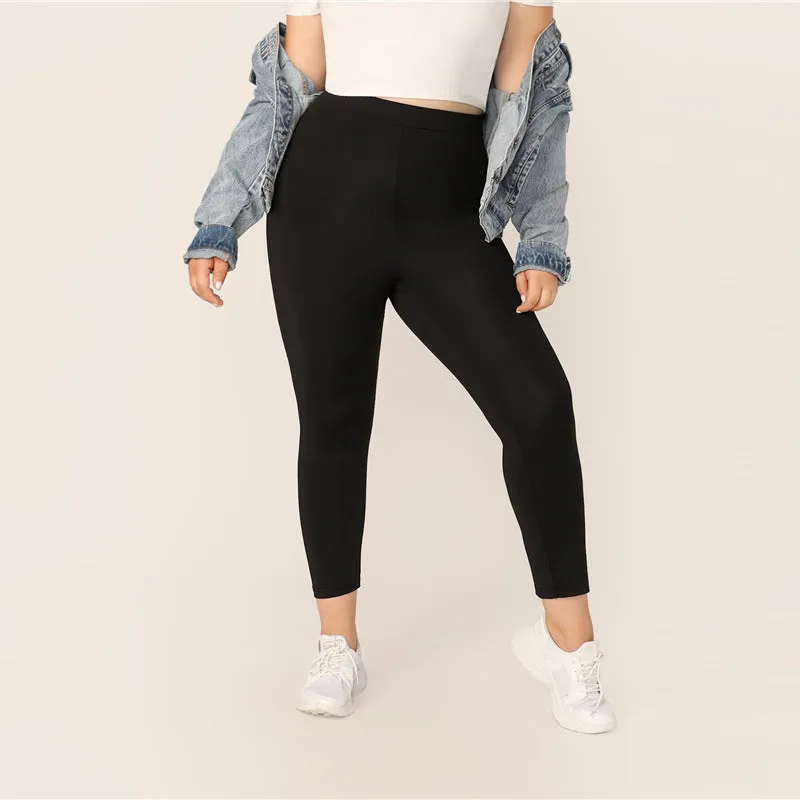 Women's Long Stretchy Leggings | Plus Size