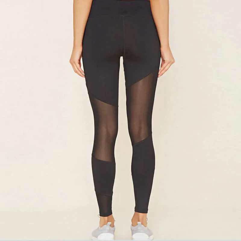 Women's Summer Mesh High Waist Stretch Fitness Leggings