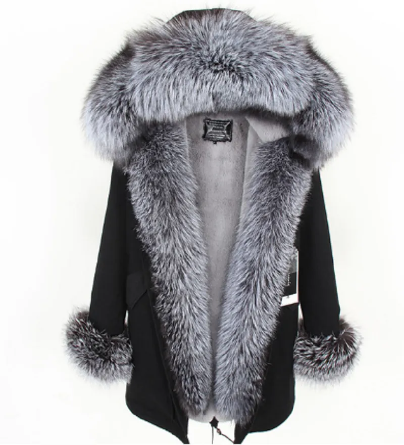Women's Winter Casual Thick Long Hooded Parka With Fox Fur